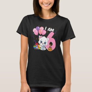 T-shirt 6 Ans 6Anniversaire Kitty Girl Loves mignonne Me