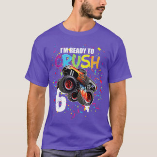 T-shirt 6 ans 6e anniversaire Monster Truck Je suis prêt à