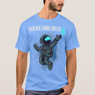 T-shirt 6 ans Anniversaire Cadeaux de garçon Astronaut 6e 