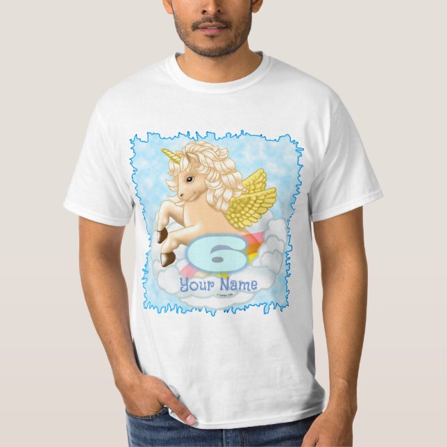 T-shirt 6 ans Birthday Unicorn (Devant)