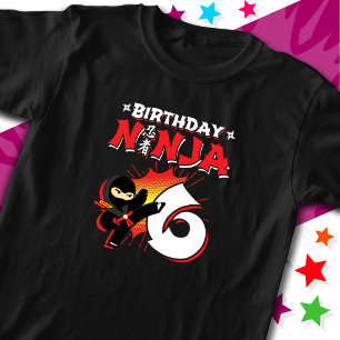 T-shirt 6 Ans de la bande dessinée Style Ninja 6e annivers