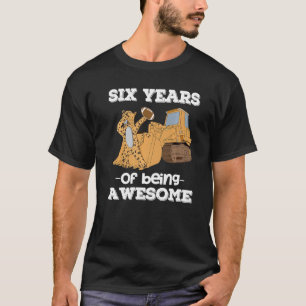 T-shirt 6 Ans D'Être Des Garçons Géniaux Cheetah Bulldozer
