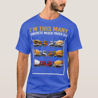 T-shirt 6 ans Im This Many Concret Mixer Camion 6th B