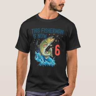 T-shirt 6 ans Pêche Anniversaire 6e basse Poisson Enfants