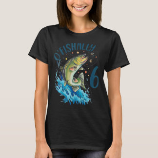 T-shirt 6 ans Pêche Anniversaire 6e basse Poisson Enfants 
