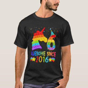 T-shirt 6 Ans Unicorn 6E Anniversaire Fille Unicorn Pop