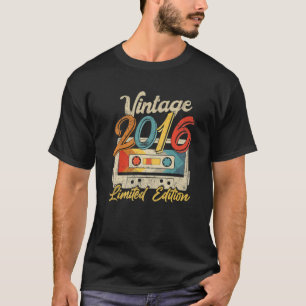 T-shirt 6 Ans Vintage 2016 Cassette Bande Rétro 6E B