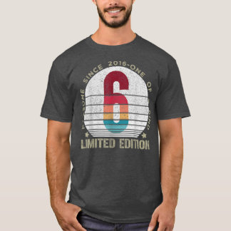 T-shirt 6 ans Vintage 2016 Retro Limited Edition 6e 