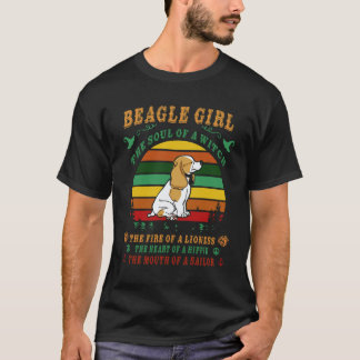 T-shirt 6 Beagle Girl - l'Âme - Le Feu - Le Cœur - T