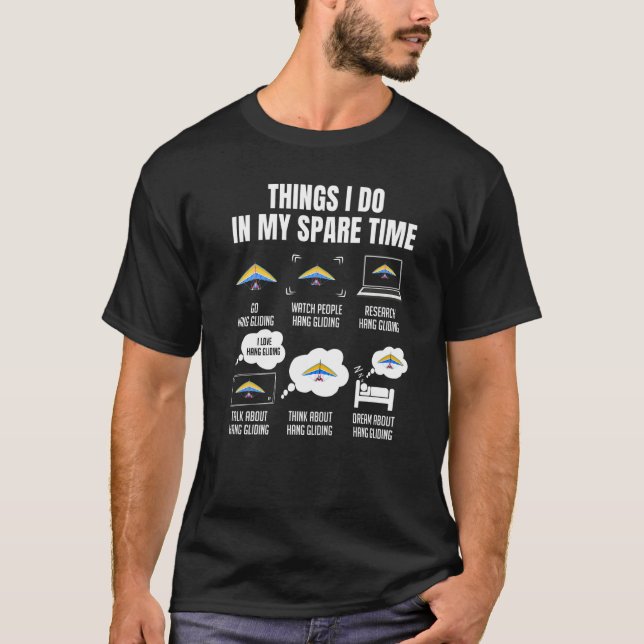 T-shirt 6 Choses Que Je Fais Dans Mon Temps De Rechange Ha (Devant)
