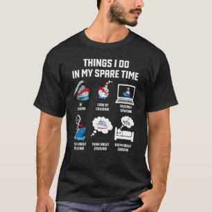T-shirt 6 Choses que je fais dans mon temps libre - Croisi