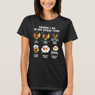 T-shirt 6 choses que je fais pendant mon temps libre - Amo