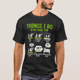 T-shirt 6 choses que je fais pendant mon temps libre Impre