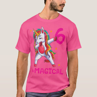 T-shirt 6 Et Magical Girls 6Th Anniversaire Licorne 6 Ans