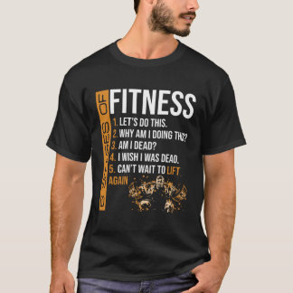 T-shirt 6 Étapes De Fitness Exercice De Poids Fitness