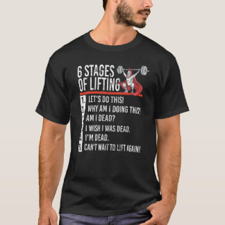 T-shirt 6 Étapes de levage pour Powerlifter & Bodybuilder