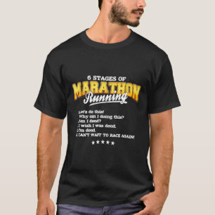 T-shirt 6 Étapes De Marathon Courir Drôle Coureur Cadeau