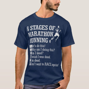 T-shirt 6 Étapes de Marathon RunningGift pour coureur