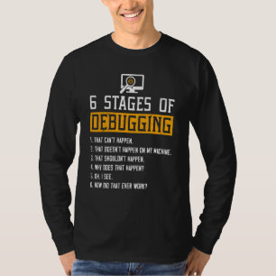 T-shirt 6 Étapes Du Débogage Du Logiciel Script Réseau Htm