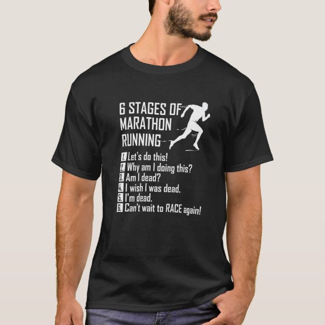 T-shirt 6 Étapes Du Marathon (Devant)