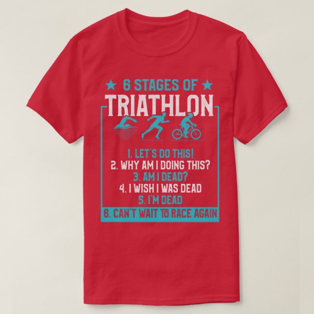 T-shirt 6 Étapes du triathlon (Design devant)