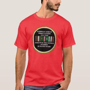 T-shirt 6 ÉTOILES DE BATAILLE 2ÈME GUERRE MONDIALE Vétérin
