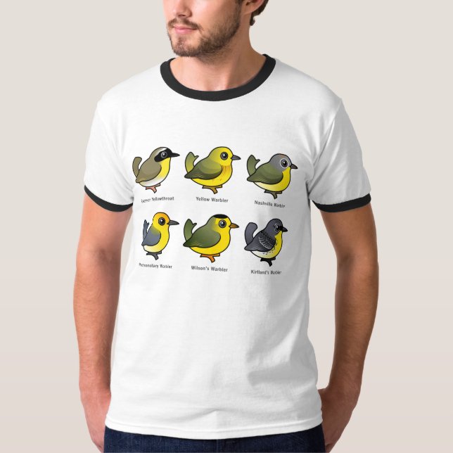 T-shirt 6 fauvettes de Birdorable (Devant)