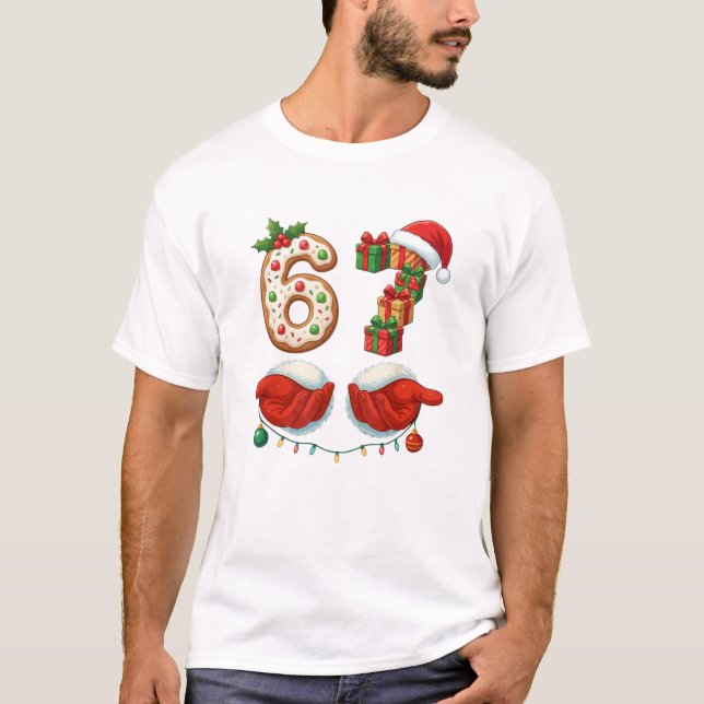 T-shirt “6 Gifts & Santa Hands” Cookie for brothers  (Devant)