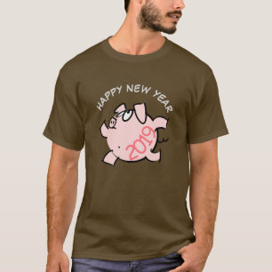 T-shirt 6 homme drôle T de l'année 2019 de porc