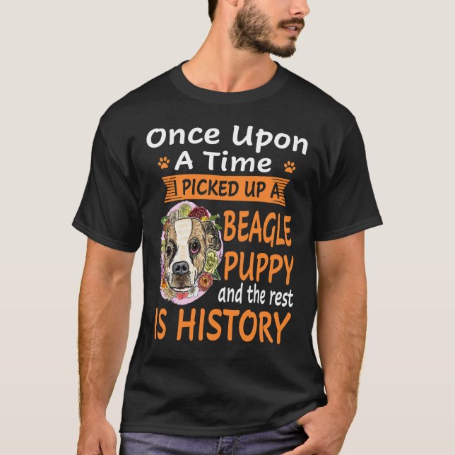 T-shirt 6 Il était une fois  chiot Beagle (Devant)