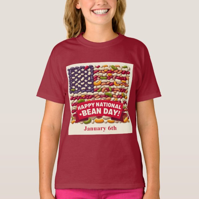 T-shirt 6 janvier - Journée nationale des haricots (Devant)