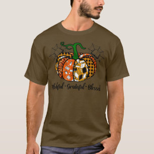 T-shirt 6 ko Leopard Pumkin Autumn Thanksgiving Reading T