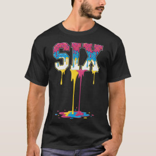 T-shirt 6 Numéro Six Équipe Sports Crème Glacée Drip 67 (2