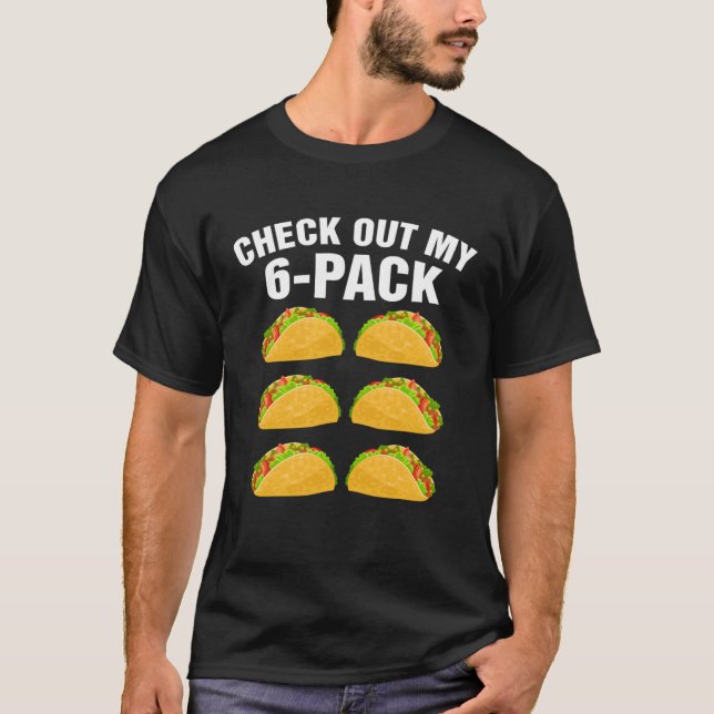 T-shirt 6 Pack Fitness Taco  Mexican Gym Taco  Men Boys (Devant)