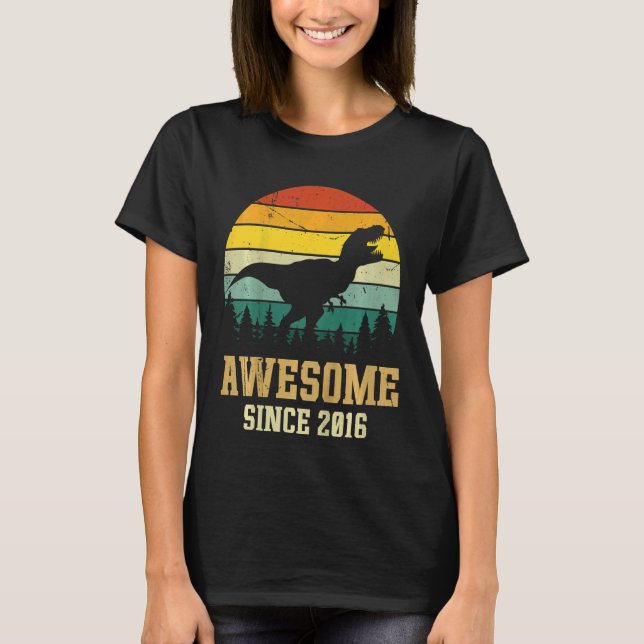 T-shirt 6 Year Old Awesome Sinc (Devant)