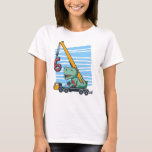 T-shirt 6 years 6th Birthday Mobile Crane Dinosaur<br><div class="desc">Happy 6th Birthday. Funny and lovely Kids Birthday design with cute dinosaur sitting on a mobile crane lifting a Number 6. A perfect match for Kids and Teens.</div>