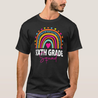 T-shirt 6e année Rainbow Girls Boys Teacher Team 6e Gr