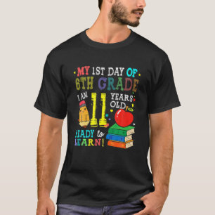 T-shirt 6E Année Retour Au Premier Jour De L'École Garçons