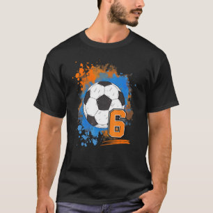 T-shirt 6e anniversaire 6 ans balle de football