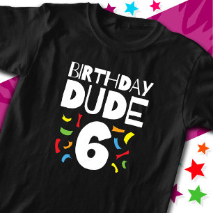 T-shirt 6e anniversaire 6 ans fête des garçons Anniversair