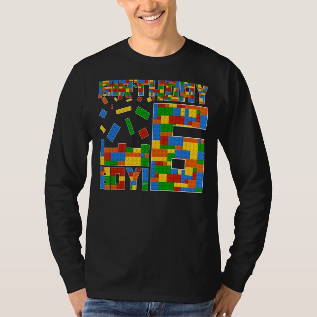 T-shirt 6e anniversaire Bâtiment de 6 ans Boys pour (Devant)