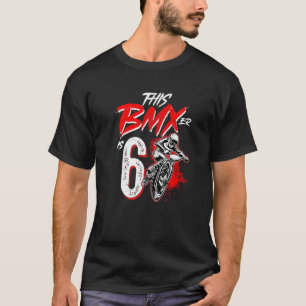 T-shirt 6e anniversaire Boy BMX Anniversaire Décorations d