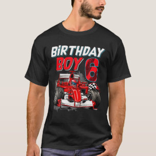 T-shirt 6E Anniversaire Boy Racing Voiture 6 Ans Enfants