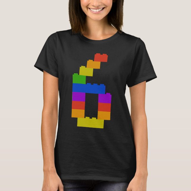 T-shirt 6e anniversaire Ce petit constructeur est 6 ans br (Devant)