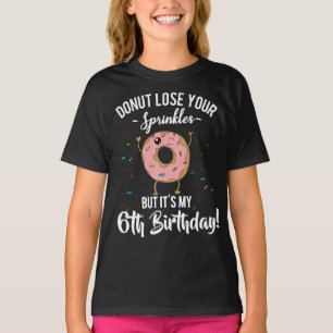 T-shirt 6e anniversaire Funny Donut Sixième parti Anniver