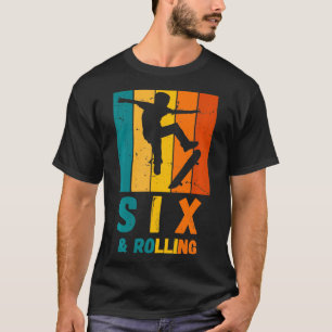 T-shirt 6e anniversaire Kids Skateboard 6 année BDa