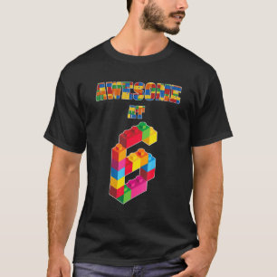 T-shirt 6e anniversaire Magnifique à 6 ans Bâtiment de l'é
