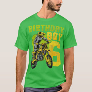T-shirt 6e anniversaire Motocross Dirt Bike 6 ans Vinta