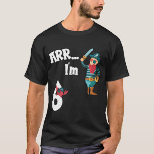 T-shirt 6e anniversaire Pirate Motif 6 ans