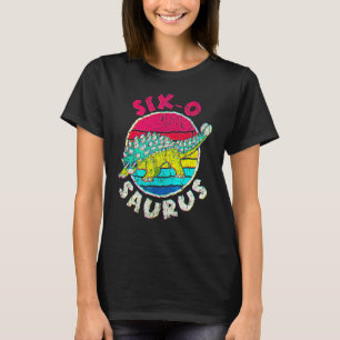 T-shirt 6e anniversaire Six O Saurus I Ankylosaurus I Fami